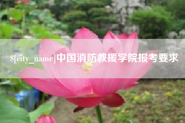 日喀则中国消防救援学院报考要求