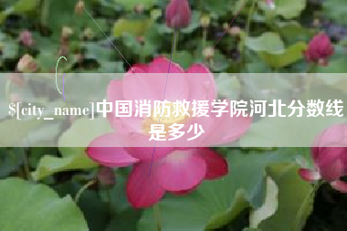 日喀则中国消防救援学院河北分数线是多少