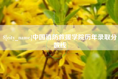 日喀则中国消防救援学院历年录取分数线