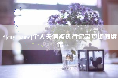 日喀则个人失信被执行记录查询阚继伟