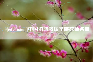 日喀则中国消防救援学院教师名单