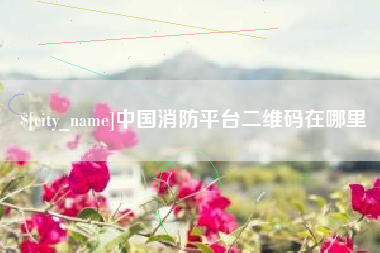 日喀则中国消防平台二维码在哪里