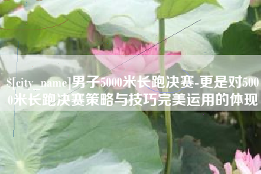 日喀则男子5000米长跑决赛-更是对5000米长跑决赛策略与技巧完美运用的体现