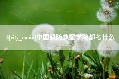 日喀则中国消防救援学院都考什么