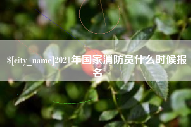 日喀则2021年国家消防员什么时候报名